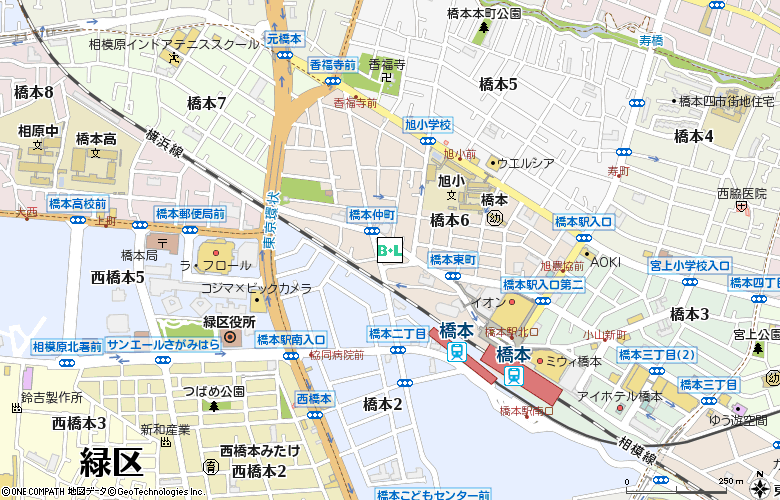 イディア相模原事務所トゥインクルビジョン橋本店付近の地図